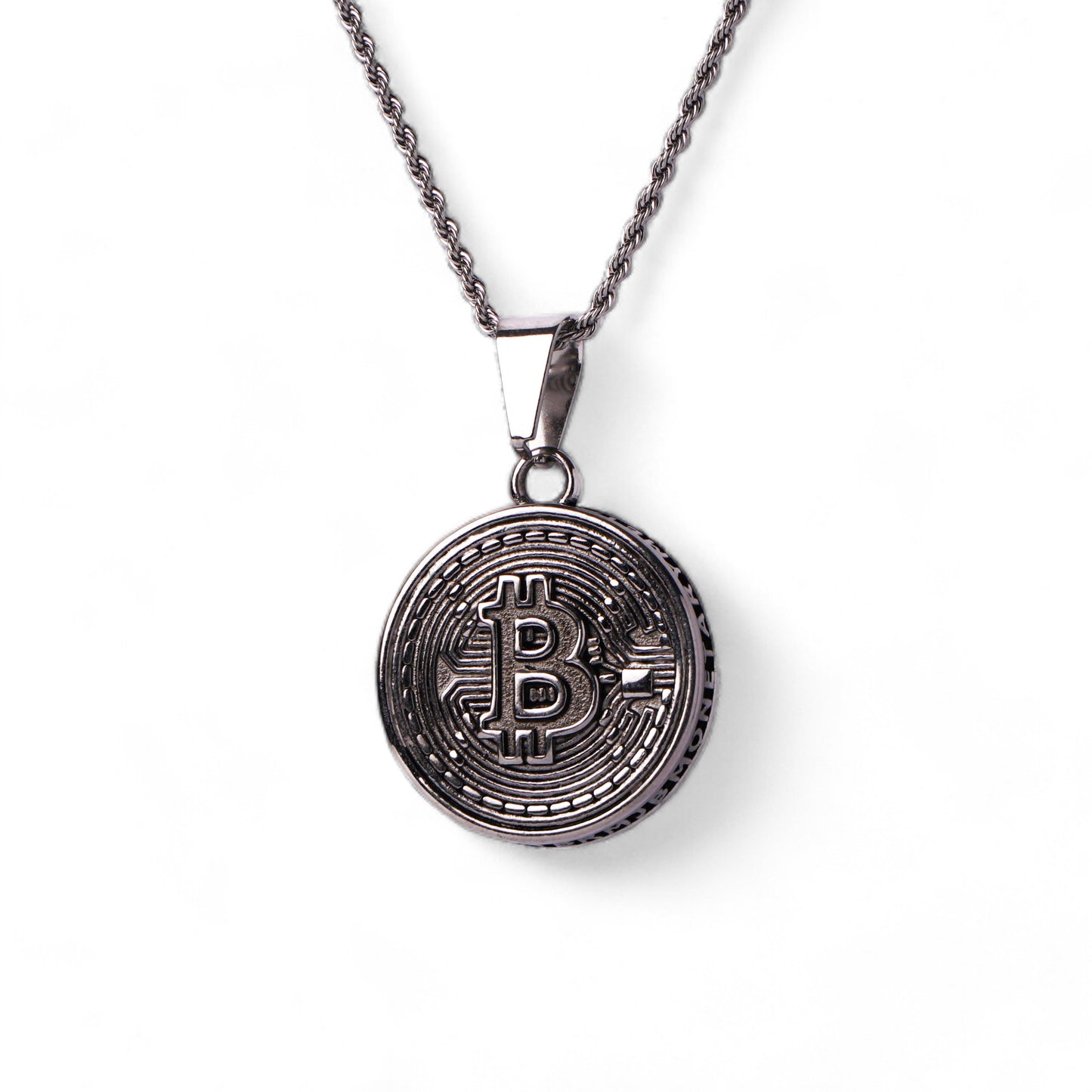 Bit-coin Pendant (Silver) LVRG