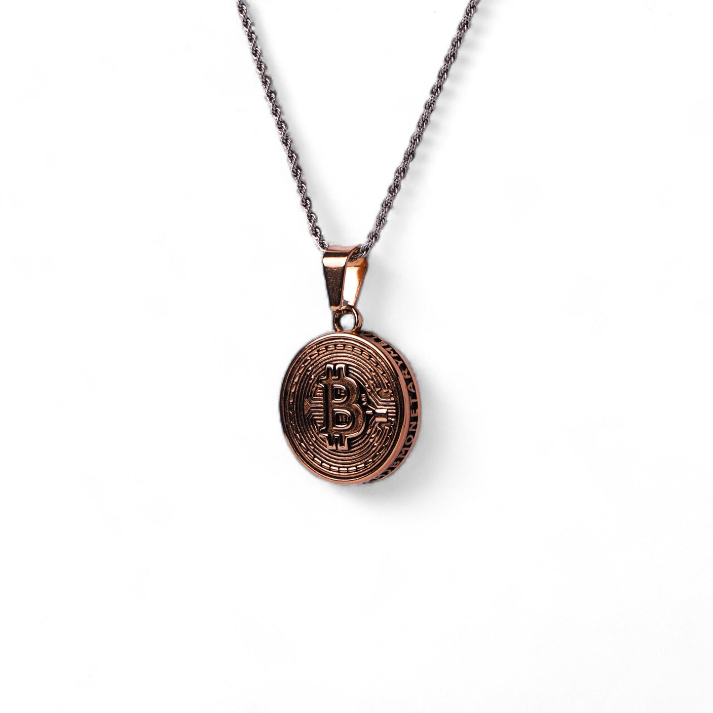 Bit-coin Pendant (Rose Gold) LVRG
