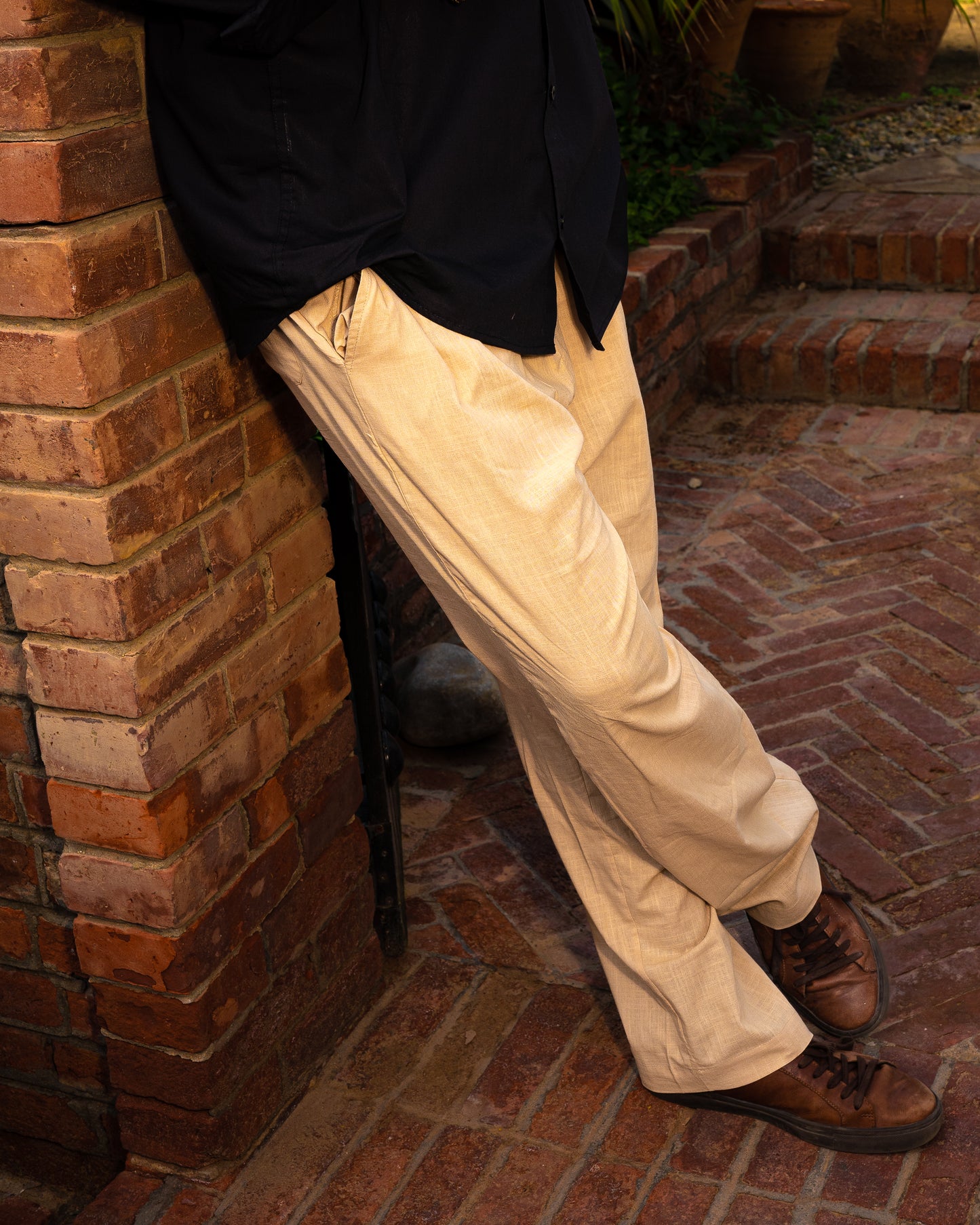 Men's Linen Khaki Pant