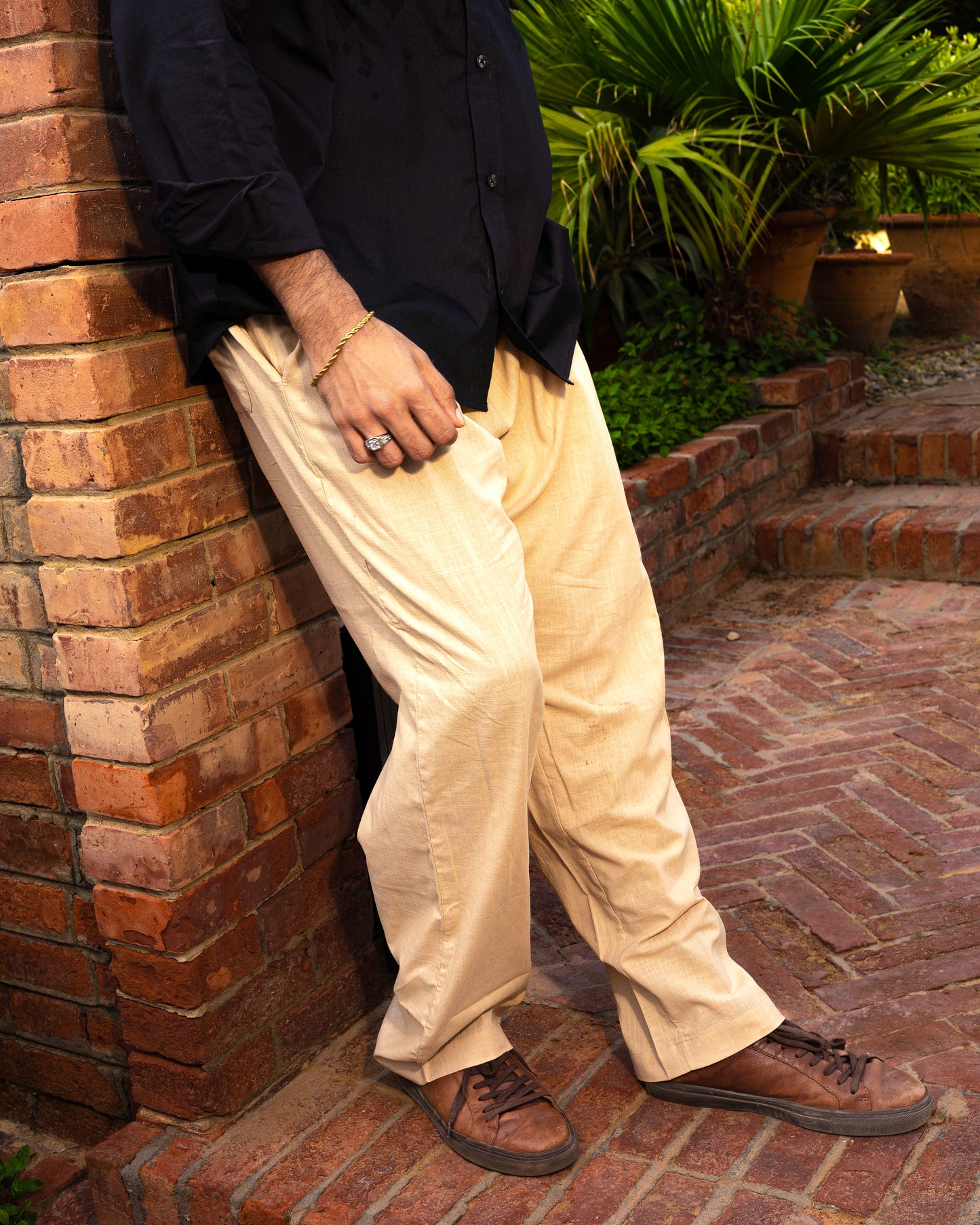 Men's Linen Khaki Pant