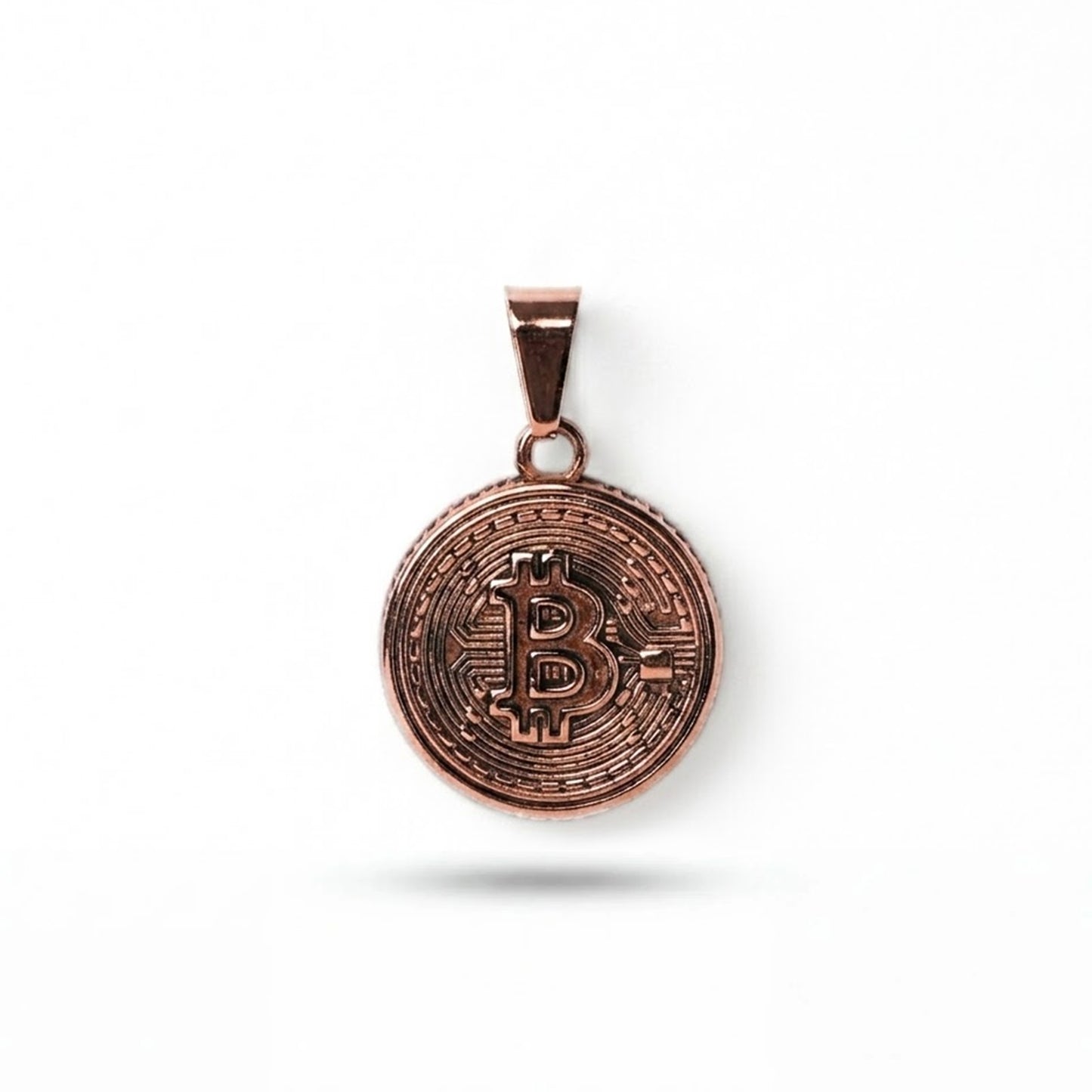 Bit-coin Pendant (Rose Gold)
