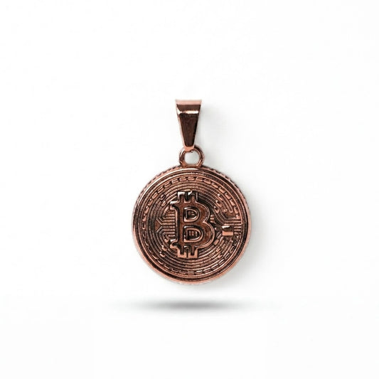 Bit-coin Pendant (Rose Gold)
