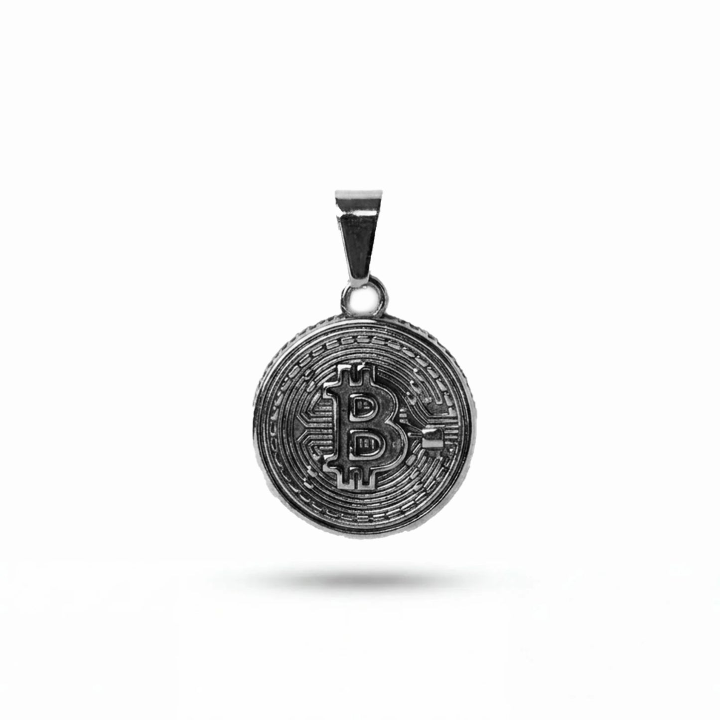 Bit-coin Pendant (Silver)