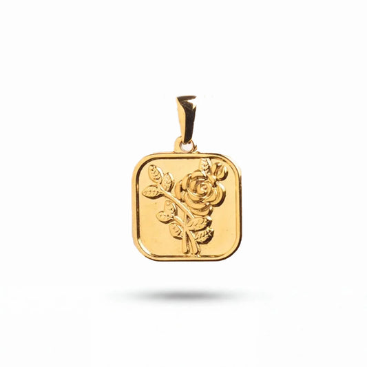 Crafted Rose Pendant (slvr/gold)