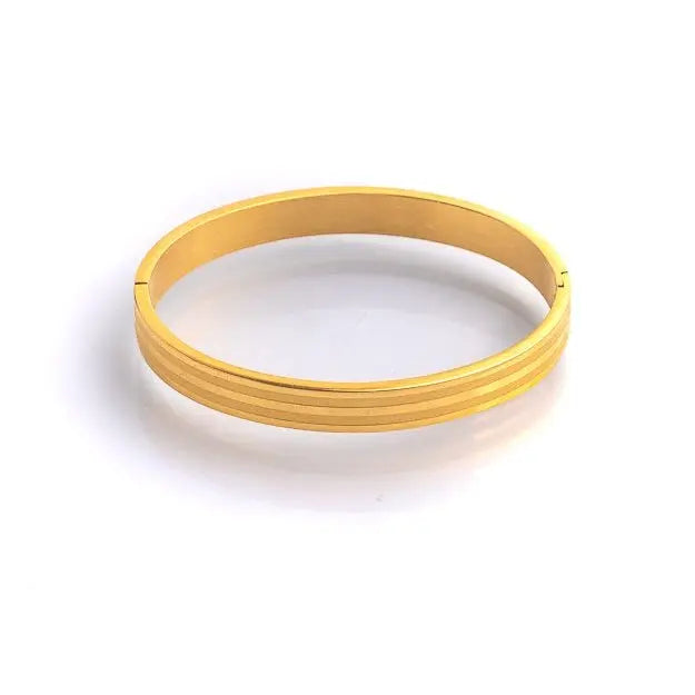 Cuffed Stripe Bracelet (Gold) LVRG