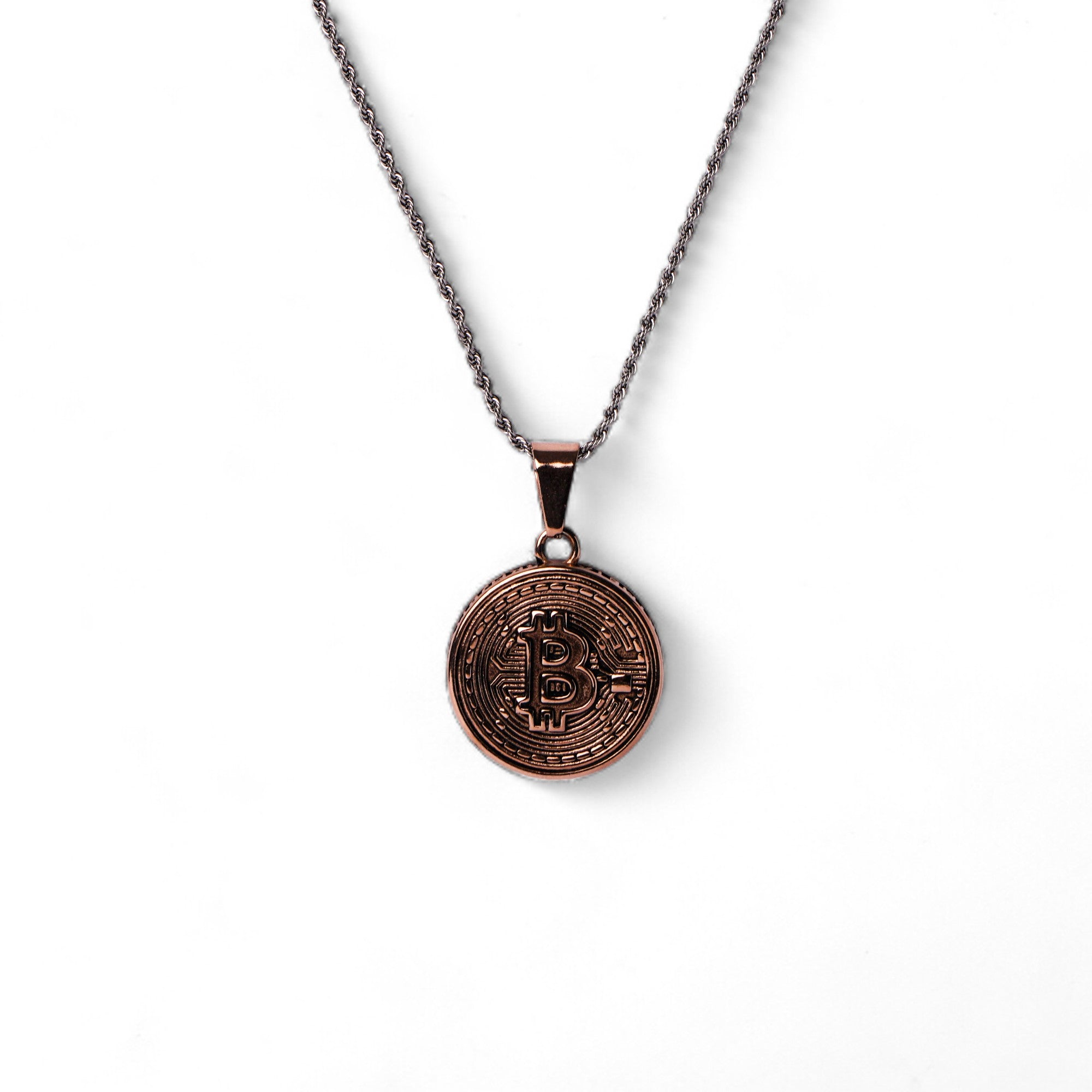 Bit-coin Pendant (Rose Gold)