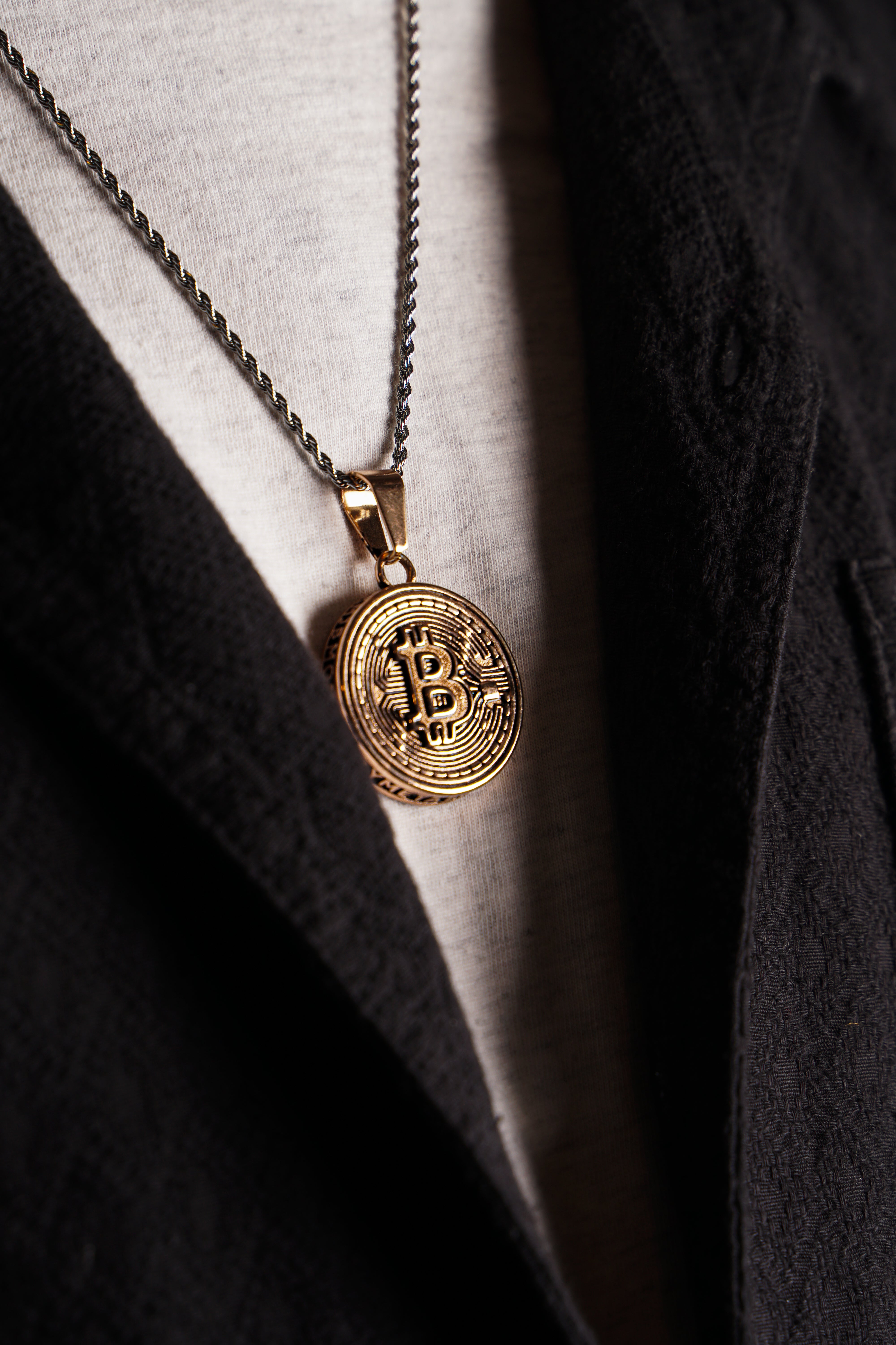 Bit-coin Pendant (Rose Gold) LVRG