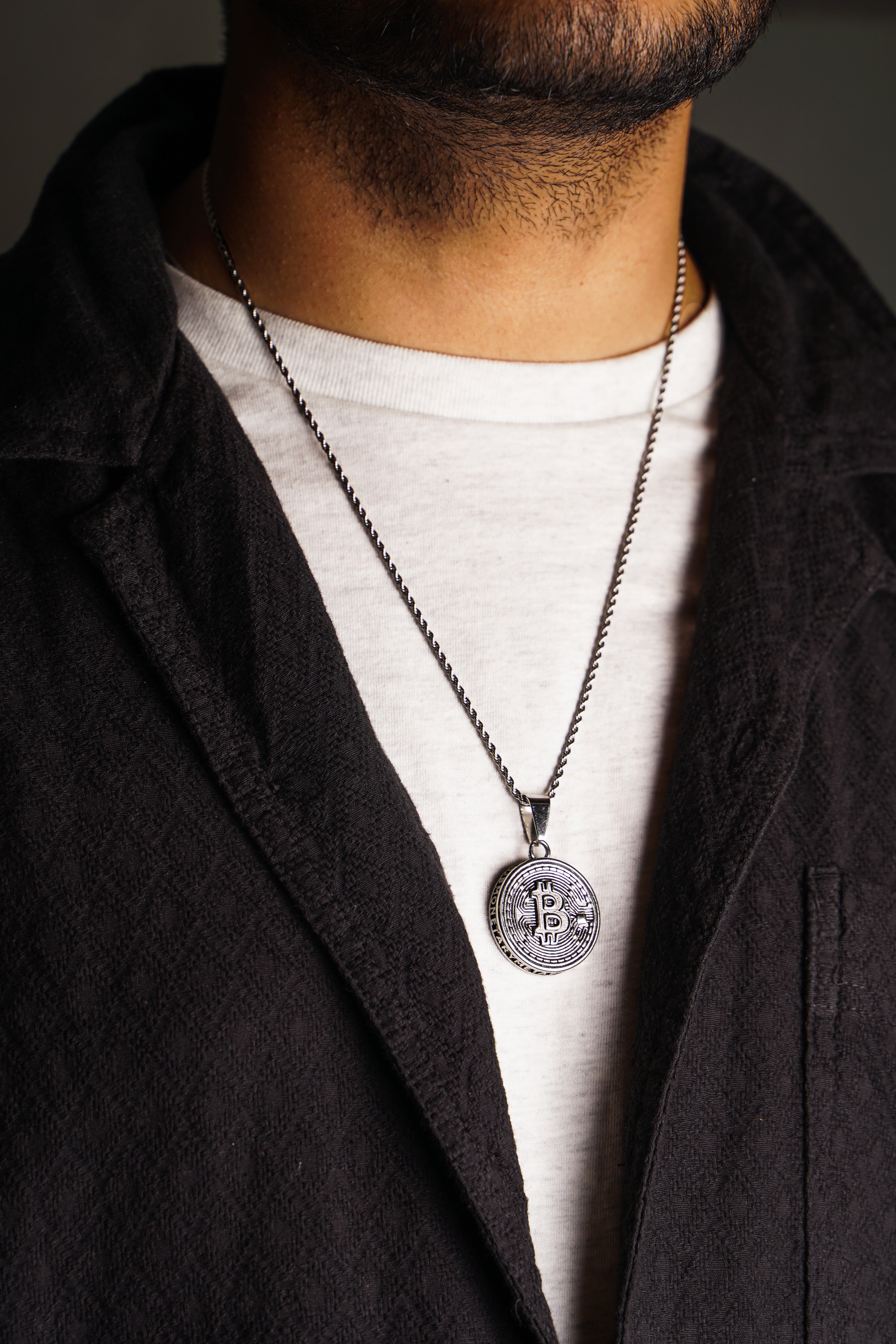 Bit-coin Pendant (Silver) LVRG