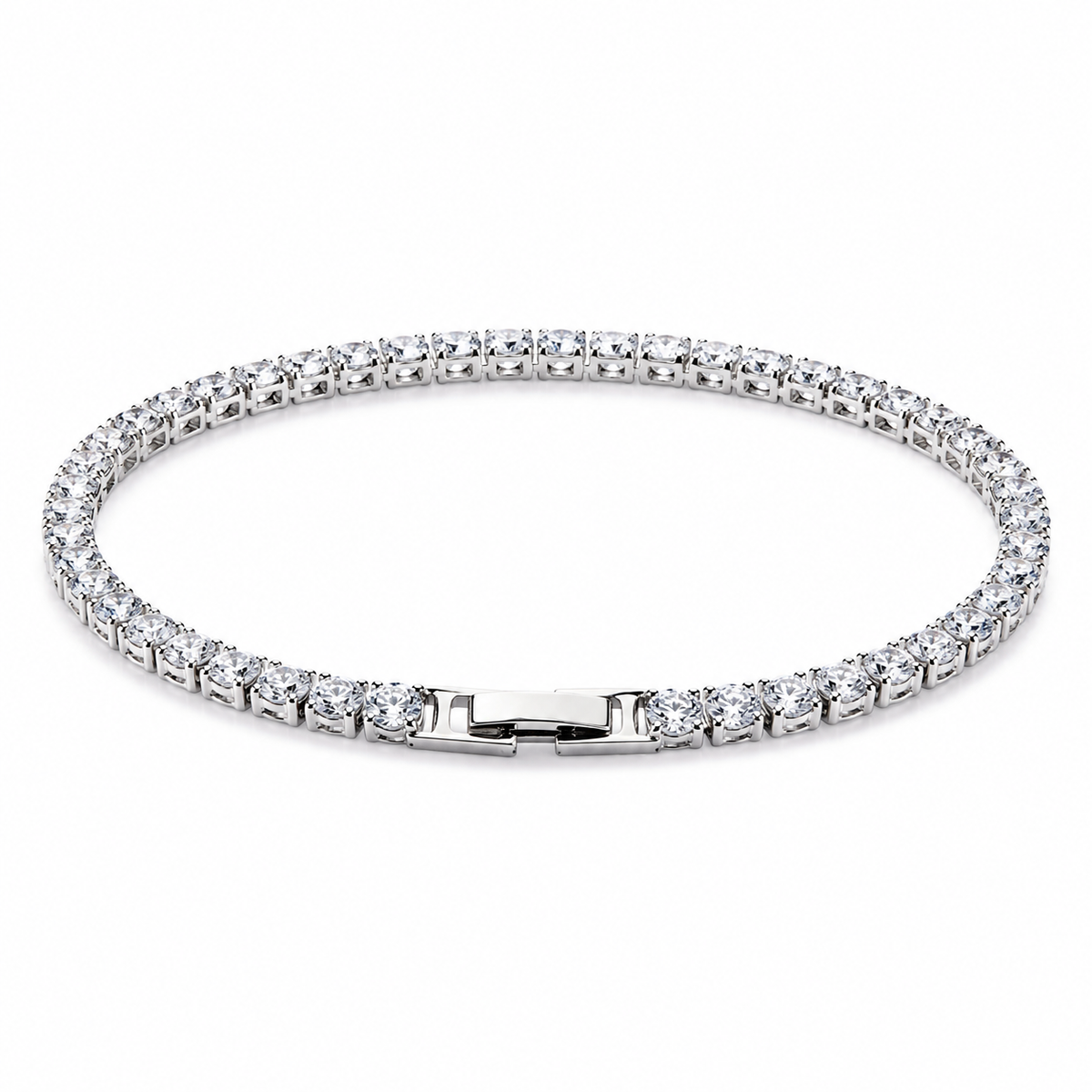 Tennis Bracelet 7.5" (Silver)