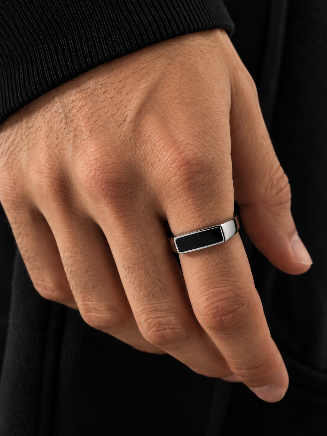 Onyx signet ring