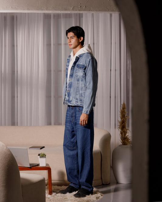 Denim Over Hoodie
