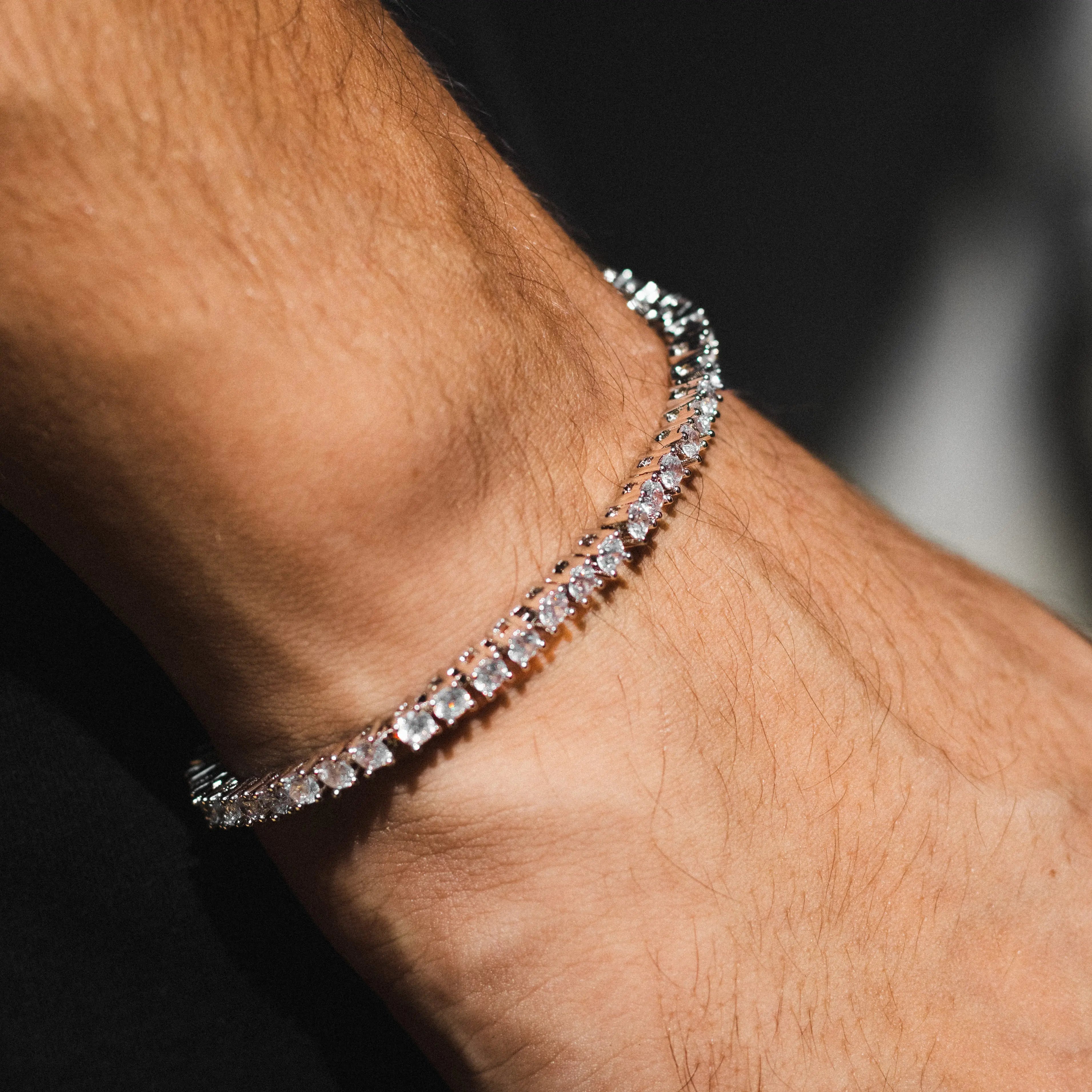 Tennis Bracelet 7" (Silver) LVRG