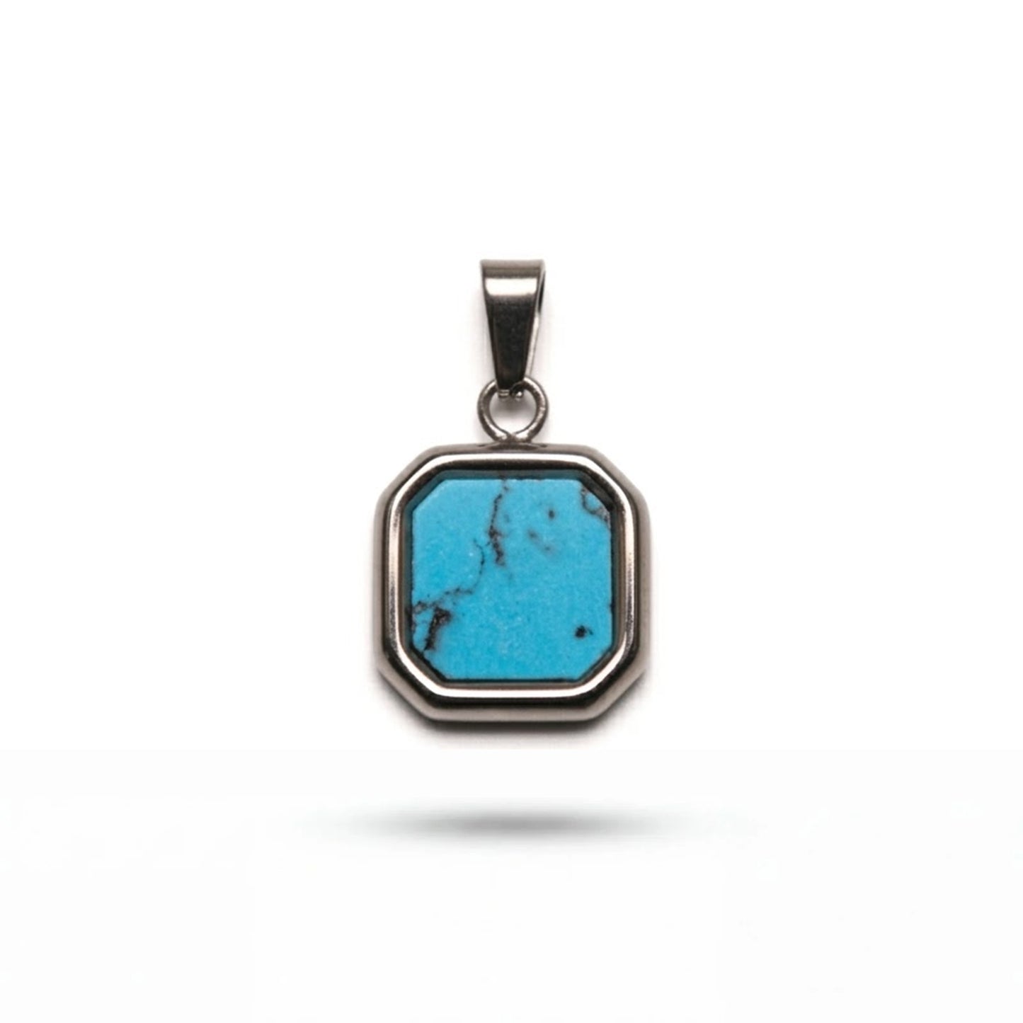 Turquoise Onyx pendant (slvr/gold)