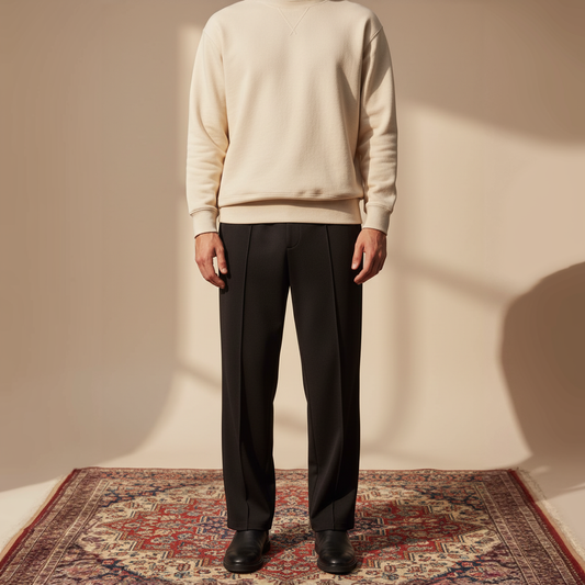 Straight Pleated Pants