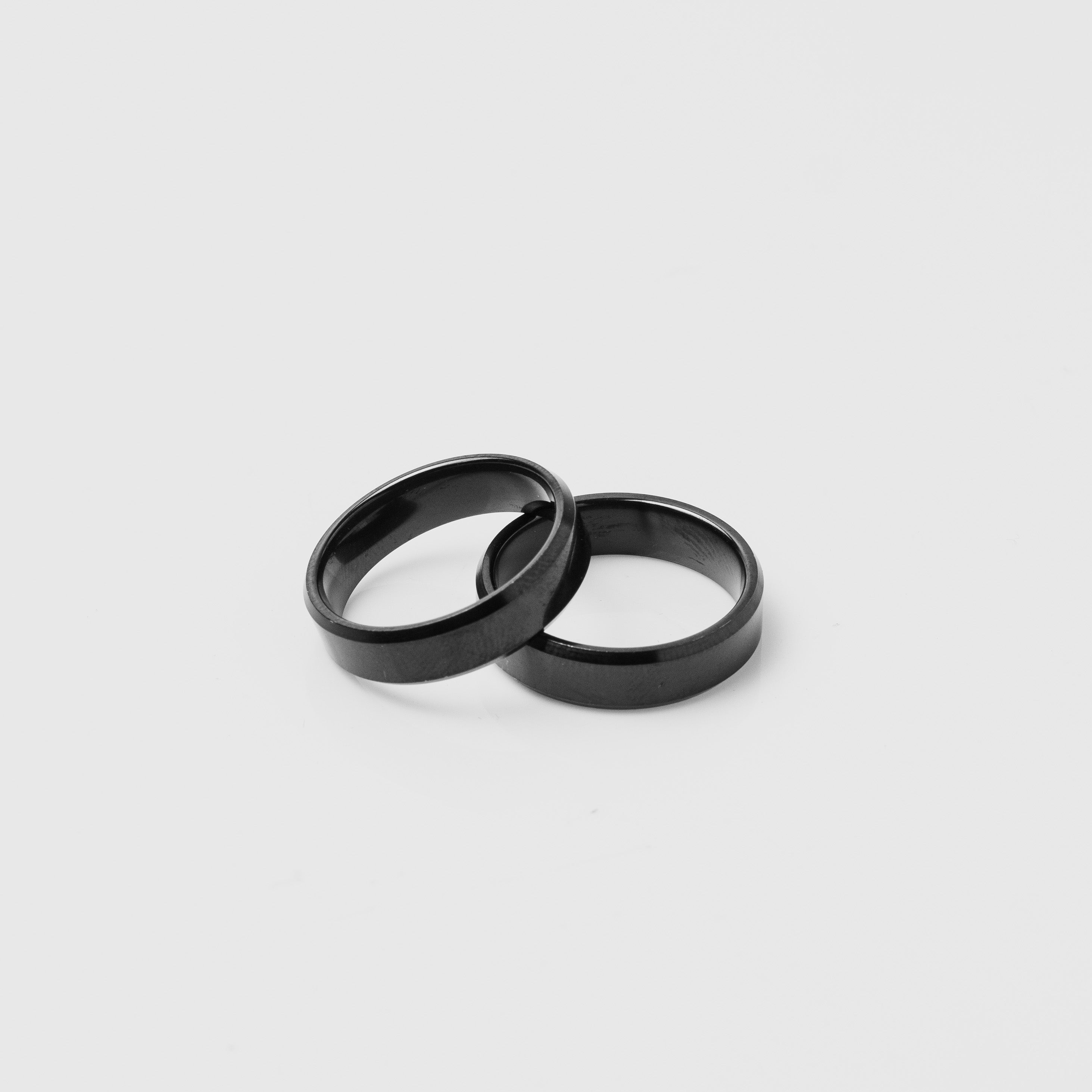 Matte Black Stainless Steel Ring with Satin Edges - 10mm | Stainless steel  rings, Steel ring, Black rings